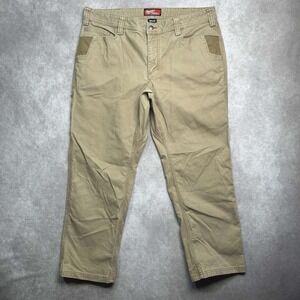 Milwaukee Men's 38x30 Khaki Beige Cotton/Polyester Work Pants 7 Pockets Utility